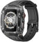 Delidigi Custodia con Cinturino in TPU Compatible con Apple Watch Serie 9/8/7(45mm) iWatch Serie 6/5/4/SE/SE2(44mm), Fascia Sportiva da Uomo All'aperto
