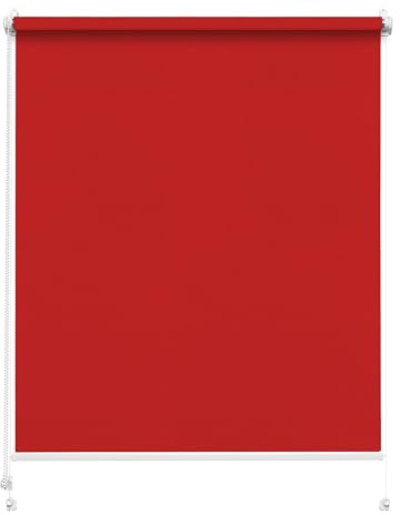 Rettika Sichtschutz Rollo ohne Bohren - Rot, Breite: 80cm, Höhe 150 - Rollos für Fenster ohne Bohren, Fenster rollos für innen, Jalousien zum Klemmen, Klemmrollo