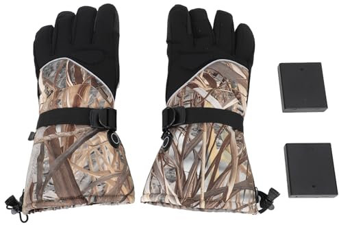 GLOGLOW Heated Gloves, Rechargeable Electric Heated Gloves with Battery Pack Adjustable Temperature Function Waterproof Work Gloves for Men Women