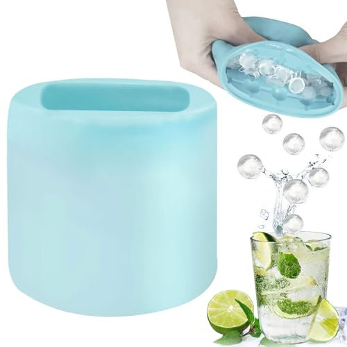 Capgoost Eiswürfelform Silikon, EiswürfelbehäLter, Eiswürfelschale Eiseimer, Silikon Eiswürfelbereiter Becher, BPA-Frei Eiskübel, Ice Cube Mold Eisbereiter Cup für Bier Cocktails, Gekühlte Getränke