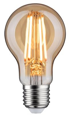 Paulmann 29187 1879 Filament 230V 3-Step-Dim LED Birne E27 470lm 6W 1800K dimmbar Gold Leuchtmittel