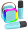 Aplsinvivi Máquina de karaoke portátil para niños y adultos, altavoz Bluetooth con 2 micrófonos para fiestas en casa y regalos de cumpleaños (azul)
