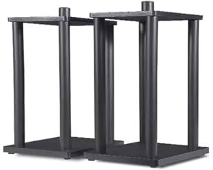 Lautsprecherständer Bücherregal aus Holz mit Stahlsäule, Audiohalterung, Surround-Lautsprecherständer, Kartentasche, KTV-Professional-Box-Bodenständer Boxenständer Universal (Color : 40CM)