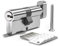 Bwintech 1 Pièce 40T/40mm Euro Cylindre En Laiton, 80mm Serrure à Barillet à Bille/Cône Avec Poignée Ovale Et 5 Clés Horizontales En Laiton,Anti Picking,Anti Perçage,Anti Snap,Finition Chrome