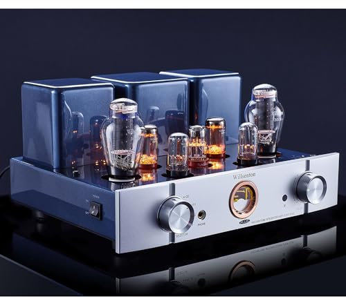 Willsenton R300 Plus Tube Amplifier 300Bx2 Single-Ended Class A Integrated Amplifier Power Amplifier Headphones amp All in One (Silver)