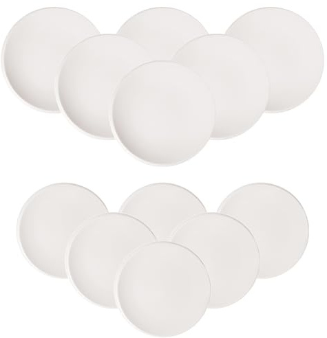 Villeroy & Boch NewMoon Teller-Set 12-teilig, Speiseteller (27 cm) und Frühstücksteller (24 cm) für 6 Personen, Teller mit Neumond-Sichel-Rand, Premium Porzellan, Weiß