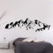 Wandtattoo Berge Wandtattoo Landschaft Heimdekoration für Wohnzimmer Schlafzimmer Wandaufkleber, Schwarz, 138 x 42 cm