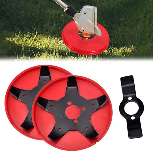 Disco Decespugliatore Testina Tosaerba,2 Pezzi Testina per Tosaerba,Vassoio per Diserbo,Lama per Decespugliatore Testina, Testina Tagliaerba per uso Generale,per Prato,Giardino.