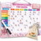 Belohnungstafel für Kinder - [100 AUFGABEN + 350 MAGNETE] - Belohnungssystem für Verantwortung - Montessori Magnettafel, Wochenplaner Kinder, ADHS Hilfsmittel - inkl. Tasche, Stift (Prinzessin)