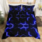 Loussiesd Honeycomb Bettwäsche Set 200x200cm Blau Schwarz Hexagonal Bettbezug Set Modern Geometrische Dekor Bettwäsche-Set Bienenstock Simplistic Geometrie Bettbezug mit Reißverschluss