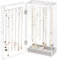 Lolalet Porta Collane da Tavolo, Porta Collane Chiuso Antipolvere, Porta Gioielli Espositore con Vassoio in Velluto -Trasparente (senza specchio)