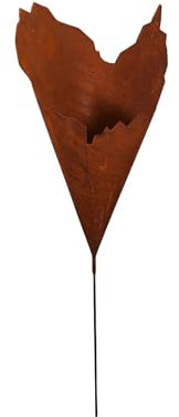 Bornhöft Metall Pflanztüte Edelrost Rost Deko rostige Gartendeko Beetstecker Gartenstecker Gartendekoration Garten Rostdeko Topfstecker rostige XXL