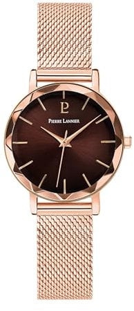 Montre Femme Multiples Doré-Rose Cadran Chocolat Bracelet Acier milanais Doré-Rose 14 MM