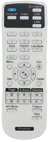 ALLIMITY 1547200 154720001 Fernbedienung Kompatibel mit Epson Projector EB-1840W EB-1860 EB-1880 EB-420 EB-425W EB-430 EB-435W EB-470 EB-475W EB-475WI EB-480 EB-480W EB-485W EB-485WI EB-S02 EB-S11