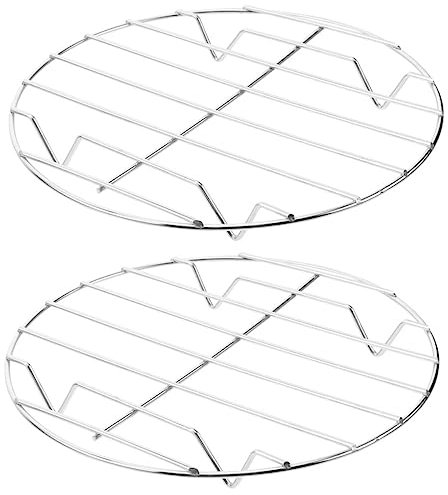 Ciieeo 2pièces Côtes Acier Inoxydable Barbecue Antiadhésif à Steak Robuste Pour Cuisson Extérieure Et Intérieure
