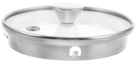 ABOOFAN Tempered Glass Lid for Cooking Pots Heat-Resistant Replacement Cover with Handle Compatible with Frying Pans Saucepans and Skillets Inner Diameter