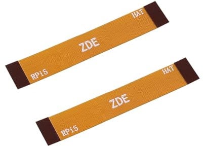 ZDE 2PCS 50mm 16Pin 0.5mm Pitch PCIe FPC Flexible Flat Cable Compatible with Raspberry Pi 5 PCIe to M.2 Key M NVMe SSD Adapter PCIe Peripheral Board