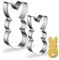 2pcs Easter Rabbit Cookie Cutter, Easter Bunny Cookie Cutters Set, Easter Bunny Cookie Mold, Stainless Steel Biscuit Cutters, Easter Bunny Biscuit Cutter for Baking for Easter Baking DIY