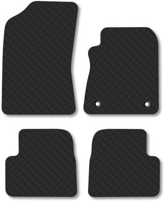 Citroen C3 (2017-2024) 5mm Rubber Car Mats | Heavy Duty Rubber Tailored Fit Floor Mats Full Coverage Durable Waterproof Accessories Easy Clean Anti Slip Made in the UK