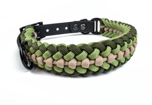 Hundehalsband Tierluxe Foxy Handgemacht Paracord Biothane (Welt, XS Halsumfang 20-25 cm)