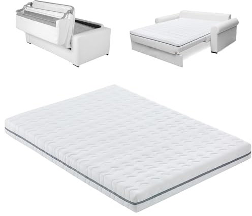 EROSS CONFORT Matratze 120 x 180 cm, für Schlafsofa, italienisches System, abnehmbar, waschbar, atmungsaktiv, hypoallergen, HD-Schaumkern, Höhe 12 cm