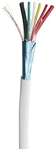 Mach Power Cavo Allarme 100m CCA 2x0,5 + 4x0,22 mm, PVC Bianco, CPR Eca per Impianti Antintrusione e Videosorveglianza (CM-ALR24TSP100W)