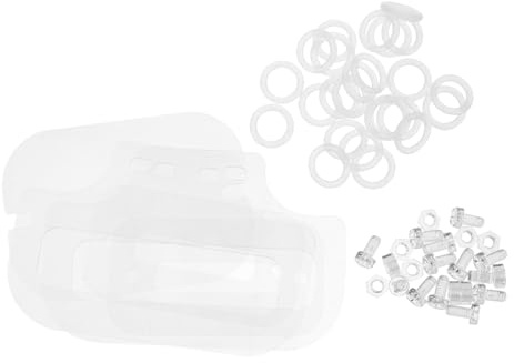 FONDOTIN Acryl-hamsterkäfig-zubehör Transparenten Schrauben und Muttern Befestigungsplatten und Dichtungen für DIY-kleintierkäfige und Hamsterkäfige