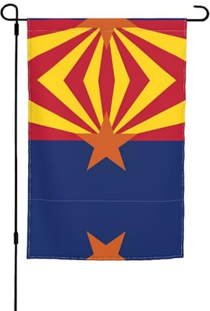 Arizona-Flagge, bedruckte dekorative Flaggen, Outdoor-Terrassenflaggen, 30,5 x 45,7 cm, geeignet für Terrassen- und Außendekoration.