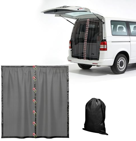 Gotrain Moskitonetz Auto Hintertür Kompatibel mit VW T5 T6, Magnet Fliegengitter Insektenschutz Sonnenschutz Hecktür Trennwand Vorhang für Outdoor Camping Reisen (B)