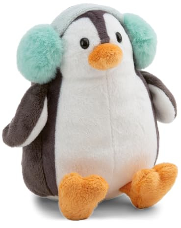 NICI Kuscheltier Pinguin mit Ohrenwärmer 12cm - 63217 | Weiches Stofftier aus Plüsch zum Liebhaben, Knuddeln & Spielen, tolles Plüschtier Geschenk für Kinder & Erwachsene