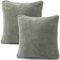 CelinaTex 2er Set Kissenbezug 80x80 cm Doppelpack Coral Fleece Kissenhülle, Kopfkissenbezug Kissen Überzug Comfortable Silber 5001355
