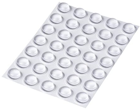 Happy Bananas Self Adhesive Clear Domed Bumper Stops, Surface Protection Rubber Feet for Vases, Electronics, Crafts - 11.1mm x 5mm (35)