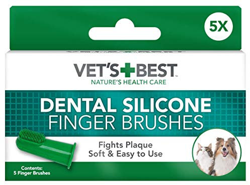 Vet's Best Silicone Finger Brushes für Hunde & Welpen - 5 Pack
