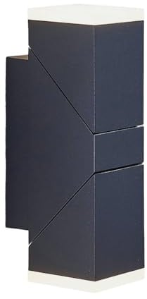 Lindby LED Wandleuchte außen Sally (spritzwassergeschützt (Modern) in Schwarz aus Aluminium (2 flammig,) - Außenwandleuchten Wandlampe Led Außenlampe Outdoor für Außenwand/Hauswand
