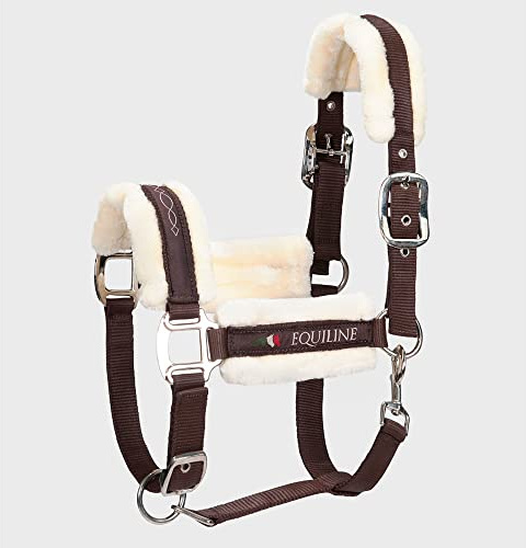 Equiline Lammfellimitat Halfter Tom Größe VB, Farbe Brown