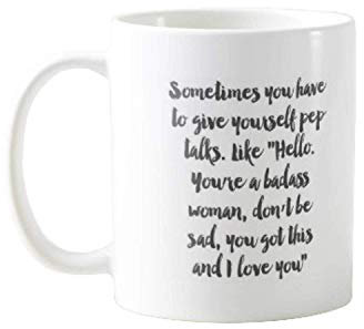 Coffee Mug 11oz Funny Knitting Coffee Mug Gift - Yarn + Needles = Happiness - Novelty Knit Mug Tea Cup for Knitters