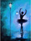 Bimkole 5D DIY Diamond Painting Zubehör Diamant Malerei Kit Tänzerin Straßenlaterne Bohren voll Strass Set, Gemälde Malen nach Zahlen mit Dekoration 40 * 50 cm (d5-1356)