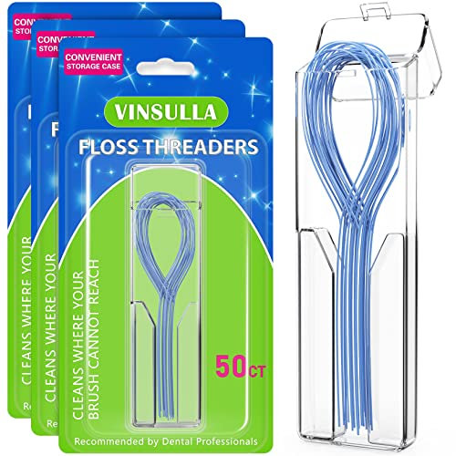 Zahnseide-Einfädler für Zahnspangen, Brücken und Implantate (150PCS(3 Stück))