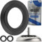 Junta Labial para cestas de colador, 3 Piezas, en Negro, de Caucho, Junta de Recambio con Ø 54,5 mm Exterior, 32,8 mm Interior, 4,8 mm de Grosor, Junta para Fregadero, Junta para cestas de colador