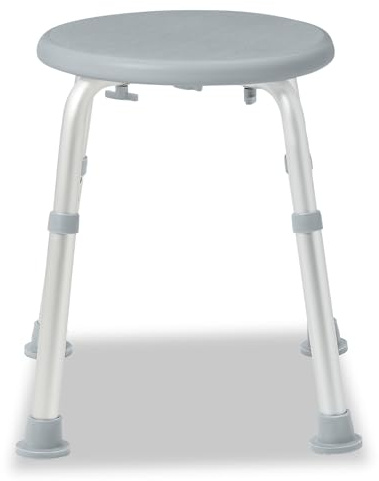 Medline Round Shower Stool, Gray