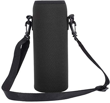 Funda para Botella de Agua, Función de Aislamiento Térmico, Conveniente para Llevar Fundas para Botellas, Funda, Gran Protección para Exteriores(negro)