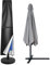 Teynewer Parasol Cover Waterproof, Straight Parasol Protective Cover with Telescopic Pole and Zipper Fit for 2 to 3 m Diameter Umbrella Patio Parasol Weatherproof UV-Anti Windproof (190x30/50cm)
