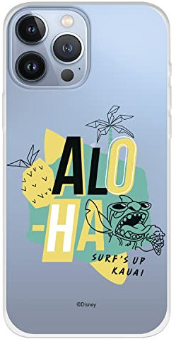 Official Lilo & Stitch Alo Clear iPhone 13 Pro MAX Case to Protect Your Mobile Phone Case - Official Disney Licensed Flexible Silicone iPhone Case