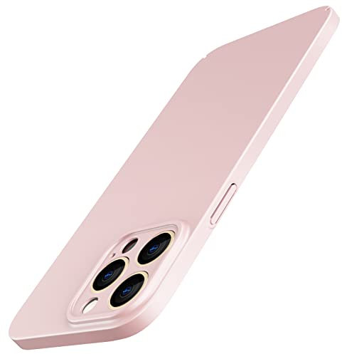 JETech Aufgerüstet Dünn (0,85 mm Dünn) Hülle für iPhone 13 Pro 6,1 Zoll, Kameraschutz Vollständiger Schutz, Ultradünn Leichtes Handyhülle Mattes Hartes PC (Rosa)