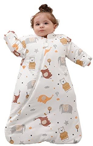 Baby Schlafsack mit abnehmbaren Ärmeln Winter Angedickte