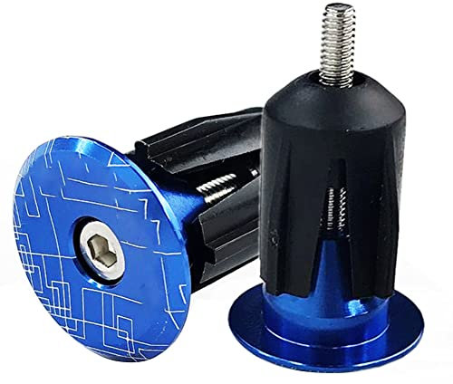 iSpchen 2 STÜCKE Lenkerstopfen Fahrrad Lenker Endkappen Aluminiumlegierung Fahrradlenker Plug Endstopfen Rennrad Lenker Stopfen Lenkerendkappen für Falträder Rennräder BMX MTB