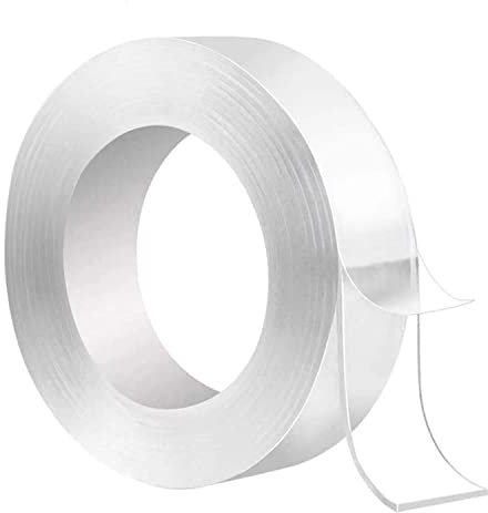 Clear Nano Tape Double Sided Tape Heavy Duty Mounting Tape Multipurpose Removable Tough Tape Sticky strips Reusable Adhesive Strong Wall Tape No Marks Two Sided Transparent Tape (Pack of 24)