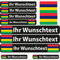 INDIGOS UG Fahrrad Aufkleber Mauritius - 13 Fahnenaufkleber glatt - Sticker selbst gestalten - Fahrrad - Auto - Motorrad - Namensaufkleber wasserfest personalisiert - Wunschtext