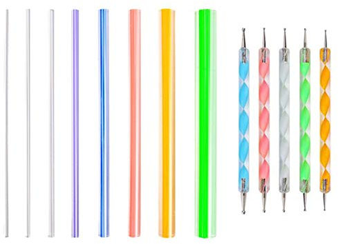 ioannis Set mit Mandala-Punkt-Werkzeugen, zum Malen von Steinen, Acrylmalerei, Bohrspitze, Wandkunst, Schablonen-Kunst