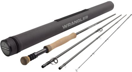 Redington Wrangler Fliegenfischrute, 4-teilige Fliegenrute, strapazierfähiges Nylon-Reiseschlauch, 6WT 9'0 Salz